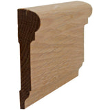 EWCH17 Colonial Chair Rail unfinished hardwood molding showing profile and wood grain