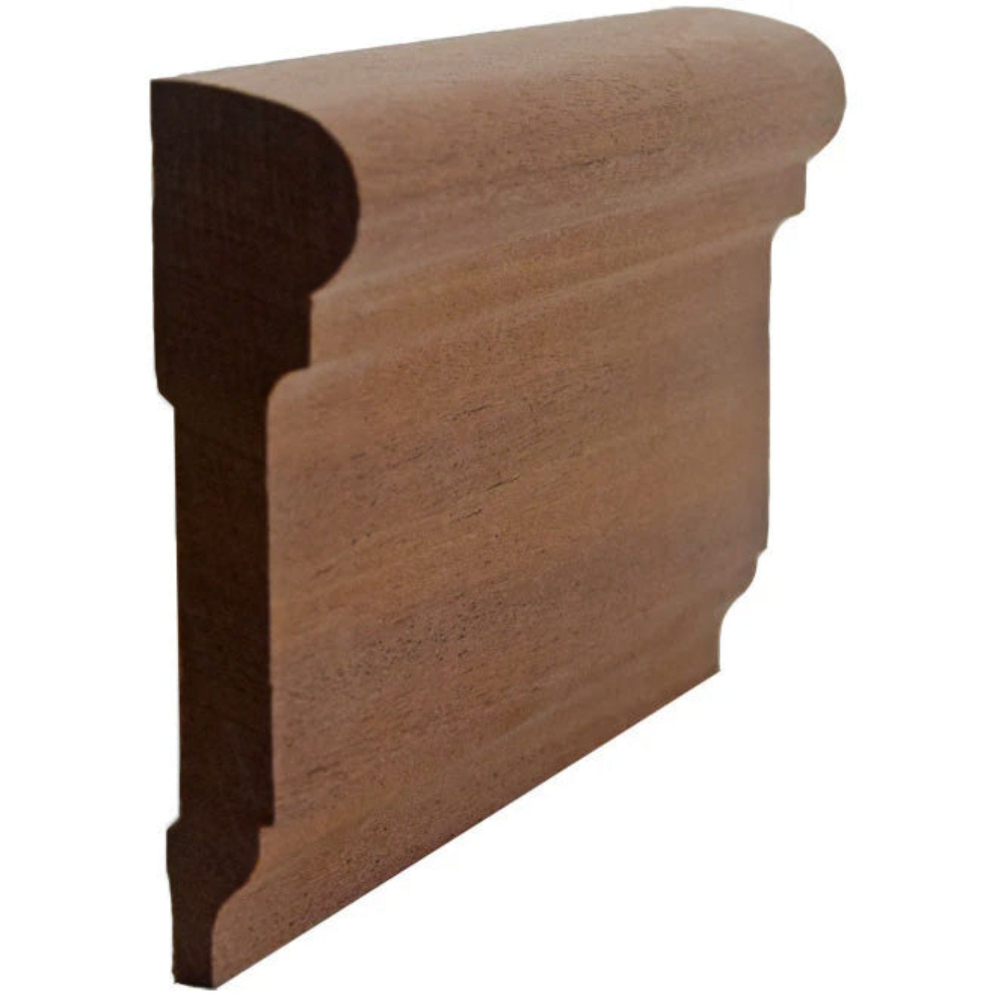 EWCH17 Colonial Chair Rail unfinished hardwood molding showing profile and wood grain