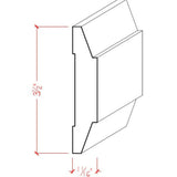 EWCH19 Contemporary Chair Rail molding in unfinished hardwood
