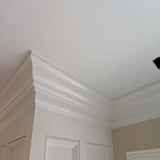 EWCR13 unfinished hardwood crown molding showing profile and natural wood grain