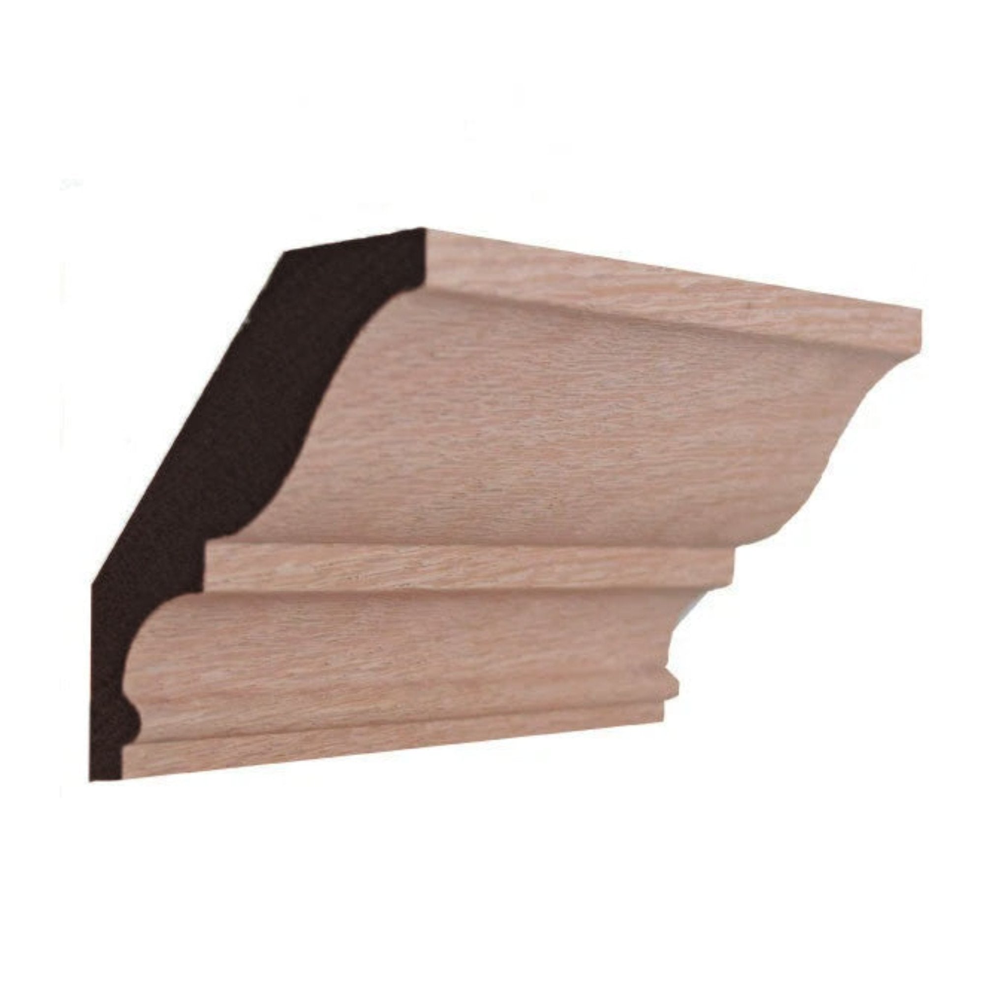 EWCR17 unfinished solid hardwood crown molding, 2-1/2 inch high by 2 inch deep