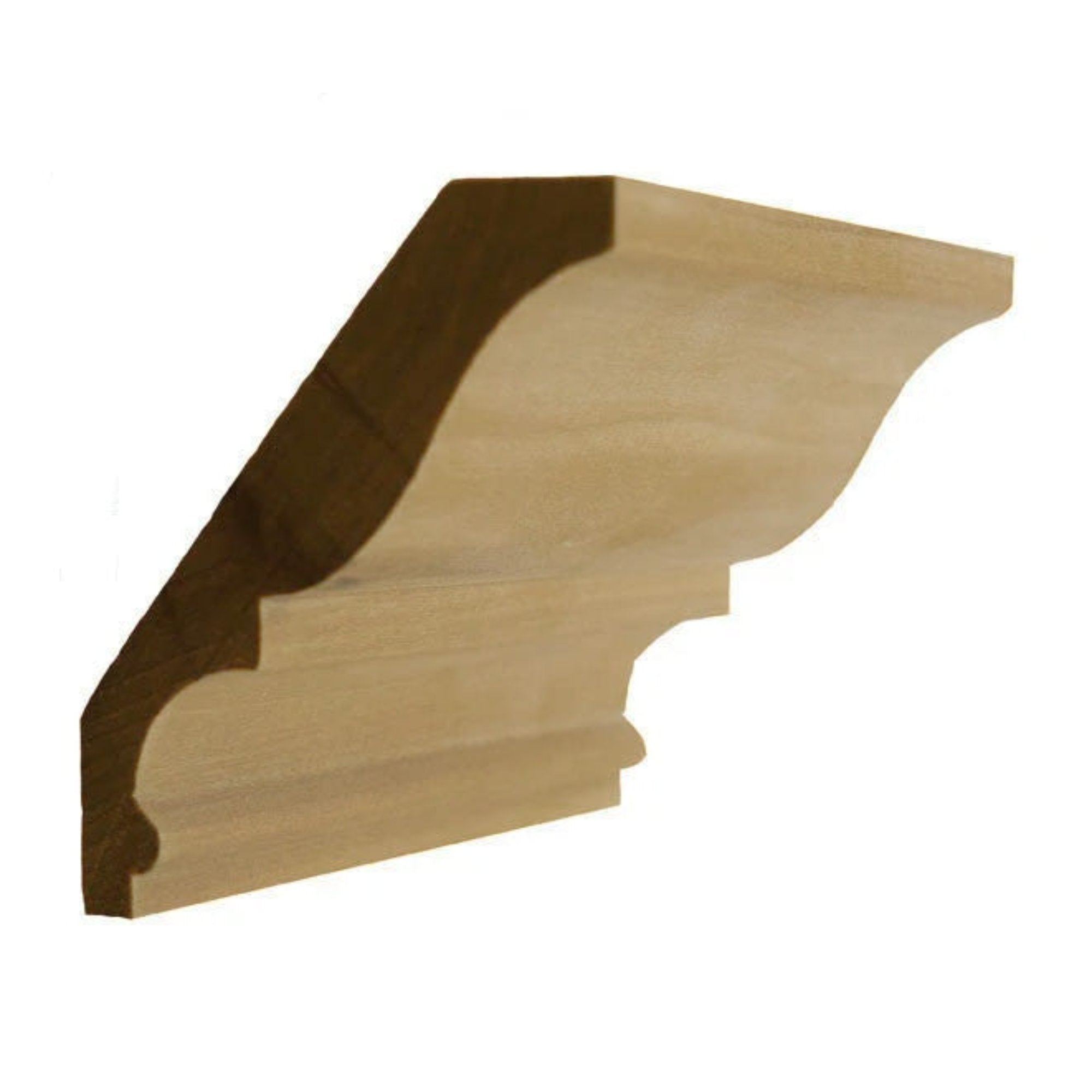 EWCR18 unfinished hardwood crown molding showing traditional profile