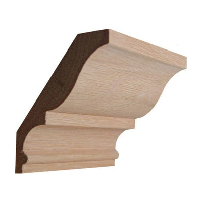 EWCR18 unfinished hardwood crown molding showing traditional profile