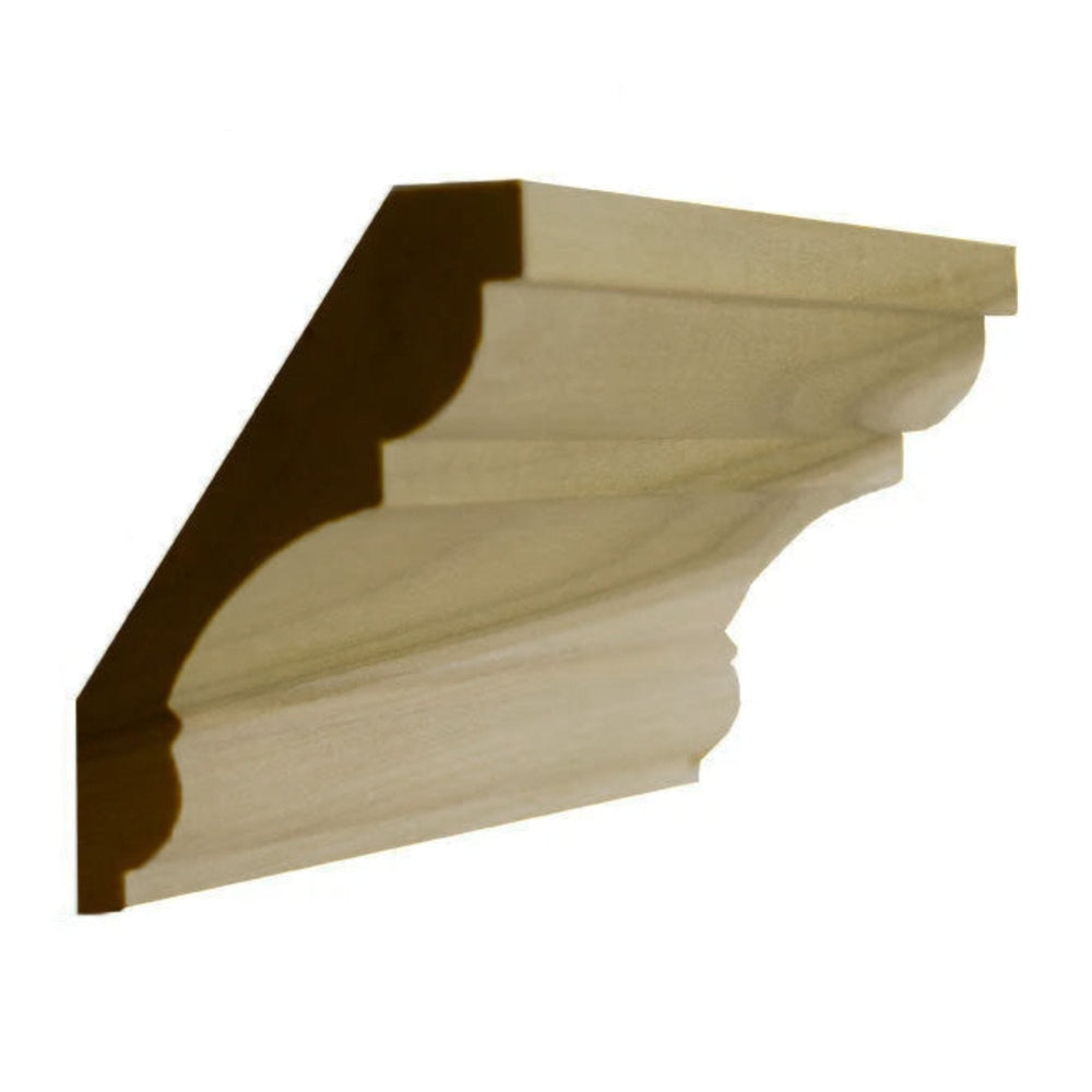 EWCR20 unfinished solid hardwood crown molding 3/4 inch thick by 3-5/8 inch wide