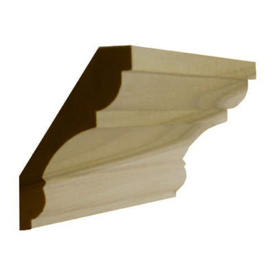 EWCR20 unfinished solid hardwood crown molding 3/4 inch thick by 3-5/8 inch wide