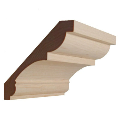 Unfinished solid hardwood crown molding EWCR21 showing traditional profile