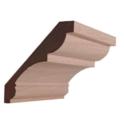 Unfinished solid hardwood crown molding EWCR21 showing traditional profile
