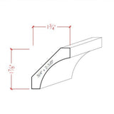 EWCR39 Cove Crown unfinished hardwood molding in various wood types