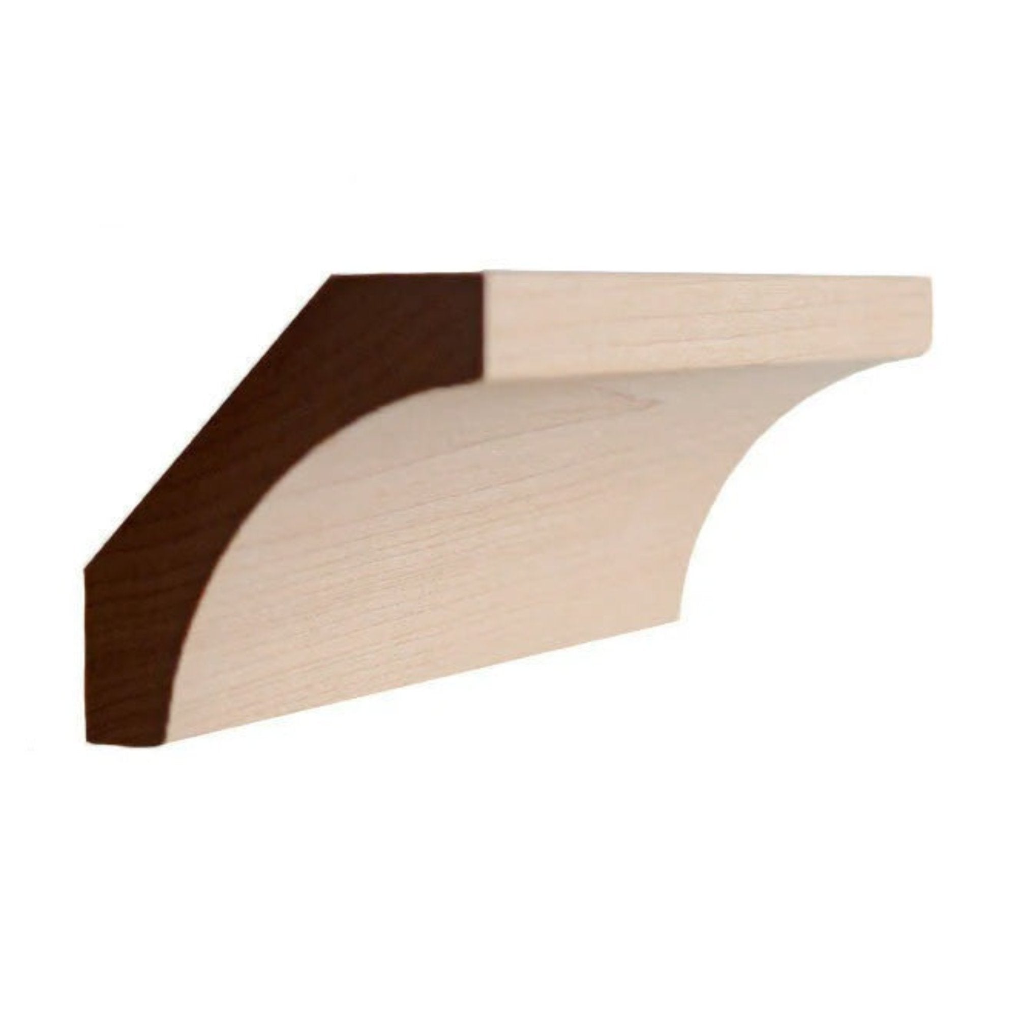 EWCR39 Cove Crown unfinished hardwood molding in various wood types