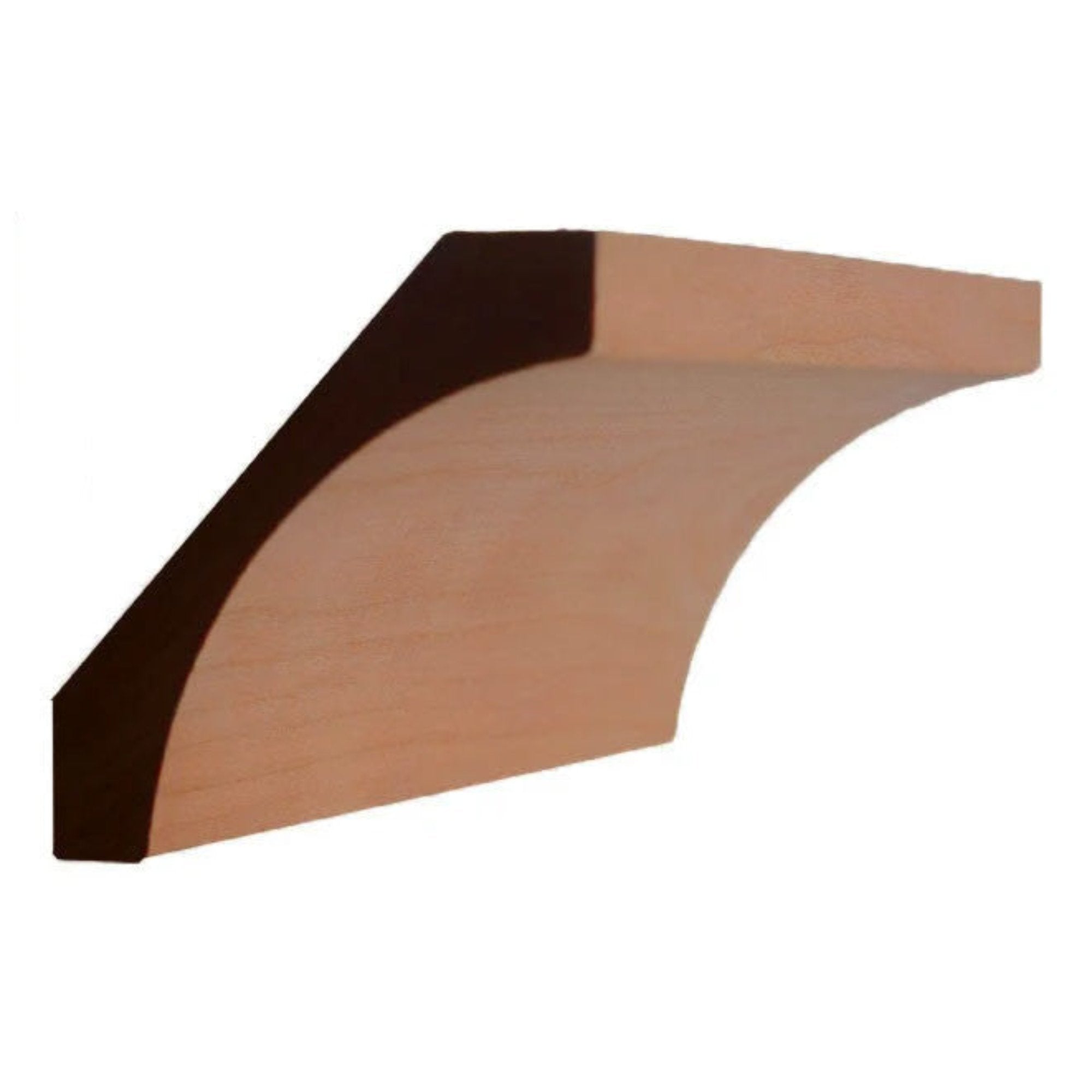 EWCR40 Cove Crown unfinished solid hardwood molding showing profile and wood grain
