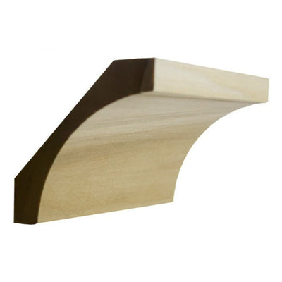 EWCR40 Cove Crown unfinished solid hardwood molding showing profile and wood grain