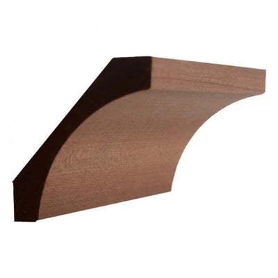 EWCR40 Cove Crown unfinished solid hardwood molding showing profile and wood grain