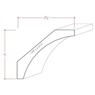 EWCR41 Cove Crown unfinished solid hardwood molding by NewMouldings