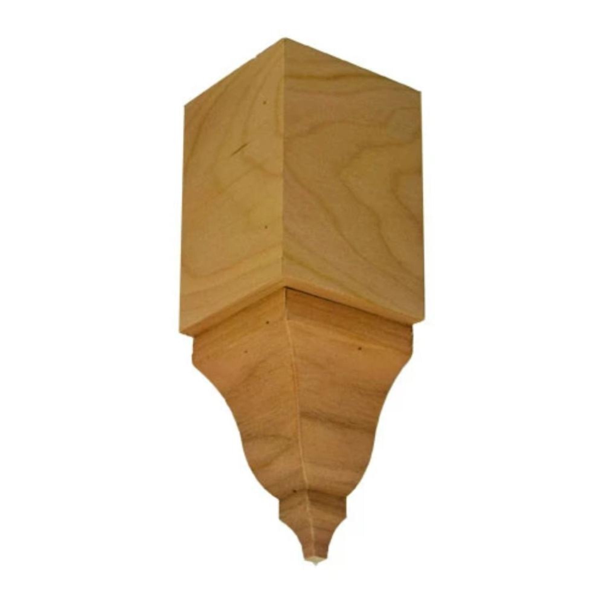 EWCR61 unfinished hardwood crown inside corner block in various wood types