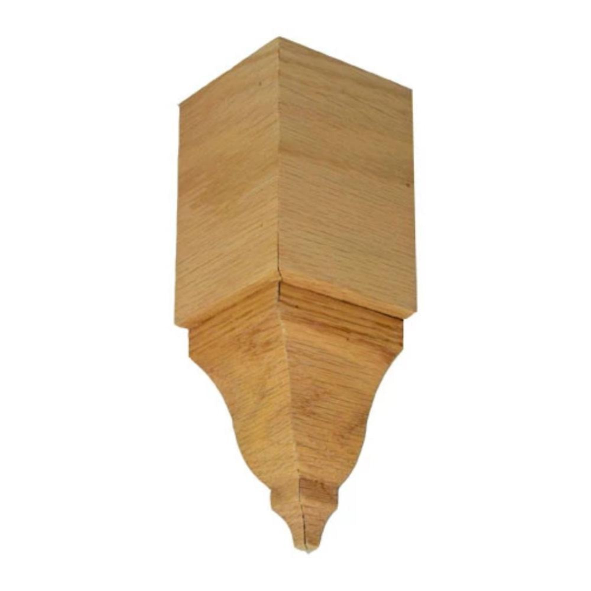 EWCR61 unfinished hardwood crown inside corner block in various wood types