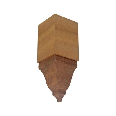 EWCR61 unfinished hardwood crown inside corner block in various wood types