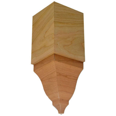 EWCR81 Crown Inside Corner Block unfinished solid hardwood in various wood types
