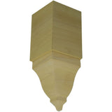 EWCR81 Crown Inside Corner Block unfinished solid hardwood in various wood types