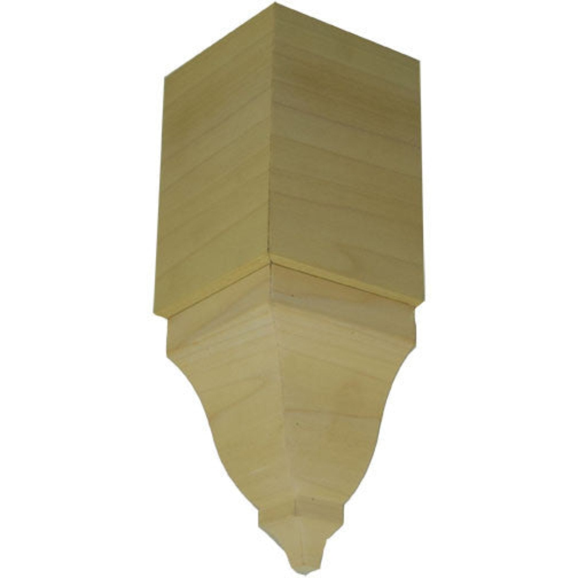 EWCR81 Crown Inside Corner Block unfinished solid hardwood in various wood types