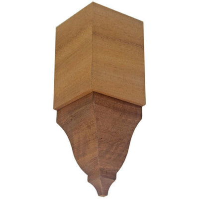 EWCR81 Crown Inside Corner Block unfinished solid hardwood in various wood types