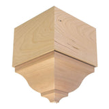 EWCR83 Crown Outside Corner Block in various hardwood finishes