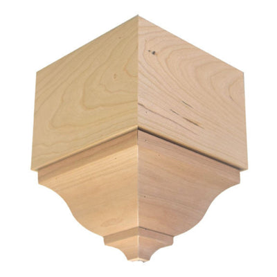 EWCR83 Crown Outside Corner Block in various hardwood finishes