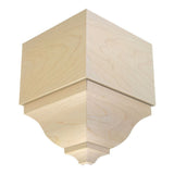 EWCR83 Crown Outside Corner Block in various hardwood finishes