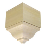 EWCR83 Crown Outside Corner Block in various hardwood finishes
