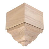 EWCR83 Crown Outside Corner Block in various hardwood finishes