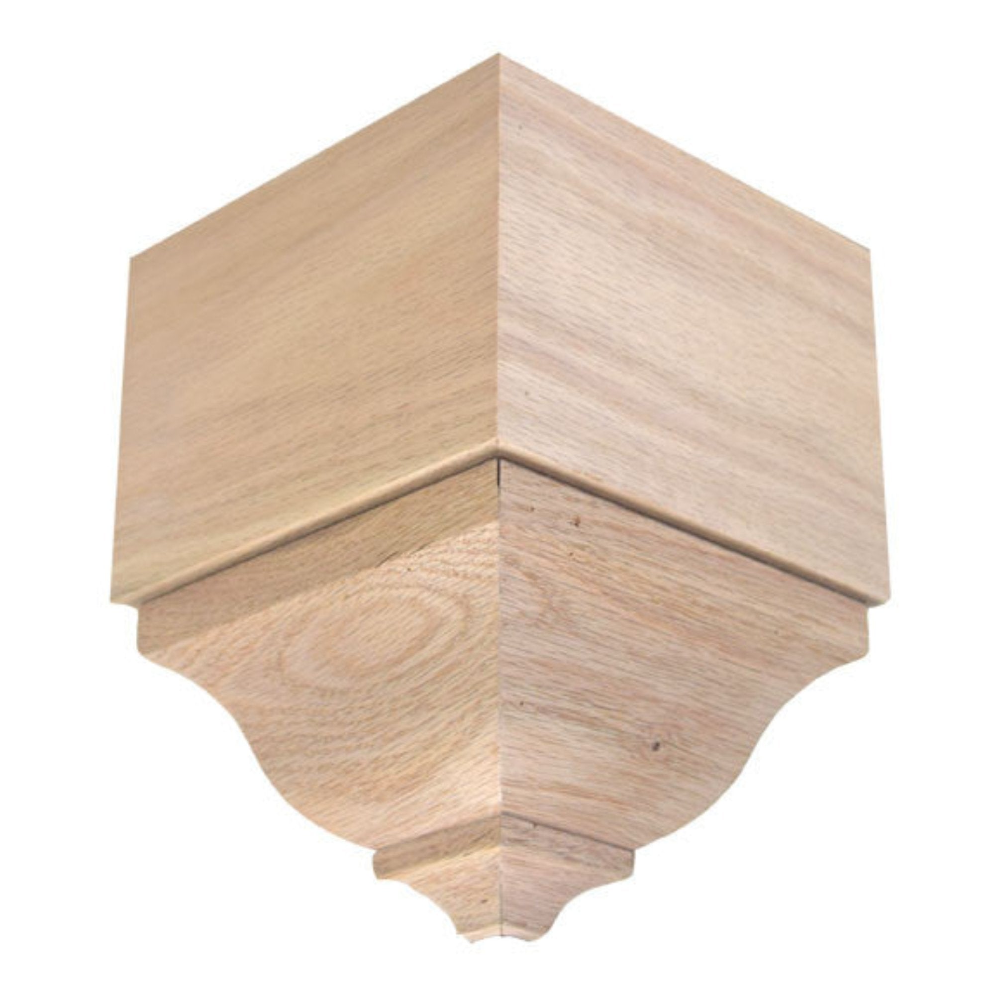 EWCR83 Crown Outside Corner Block in various hardwood finishes