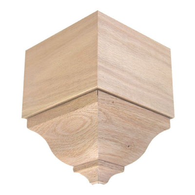 EWCR83 Crown Outside Corner Block in various hardwood finishes
