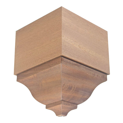 EWCR83 Crown Outside Corner Block in various hardwood finishes