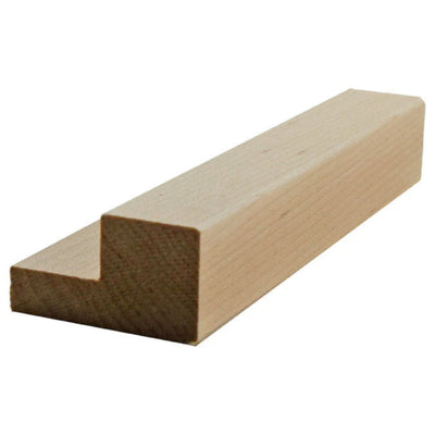 Unfinished solid hardwood kitchen cabinet light rail molding 1-1/2 inch wide by 7/8 inch thick