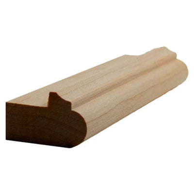 EWLR12 unfinished kitchen cabinet light rail molding in various hardwood species