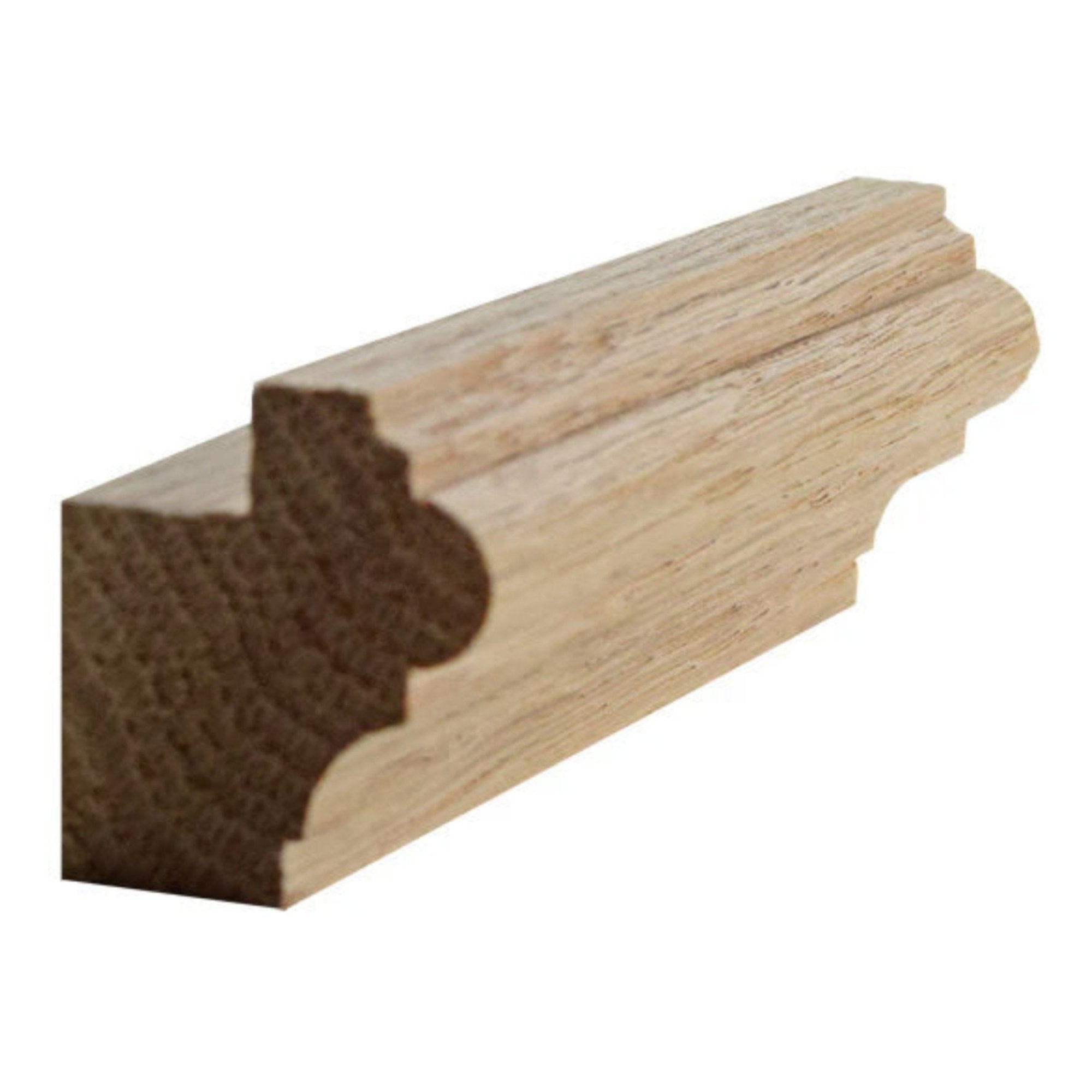 Unfinished solid hardwood kitchen cabinet light rail molding, 1-1/2 inch by 1-3/8 inch