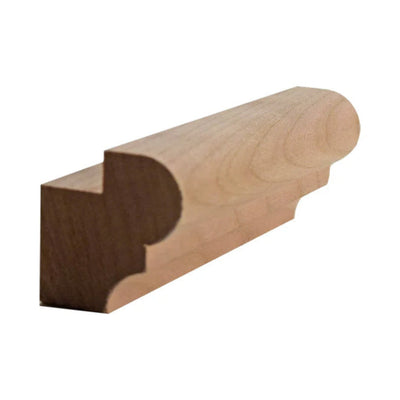 Unfinished solid hardwood kitchen cabinet light rail molding