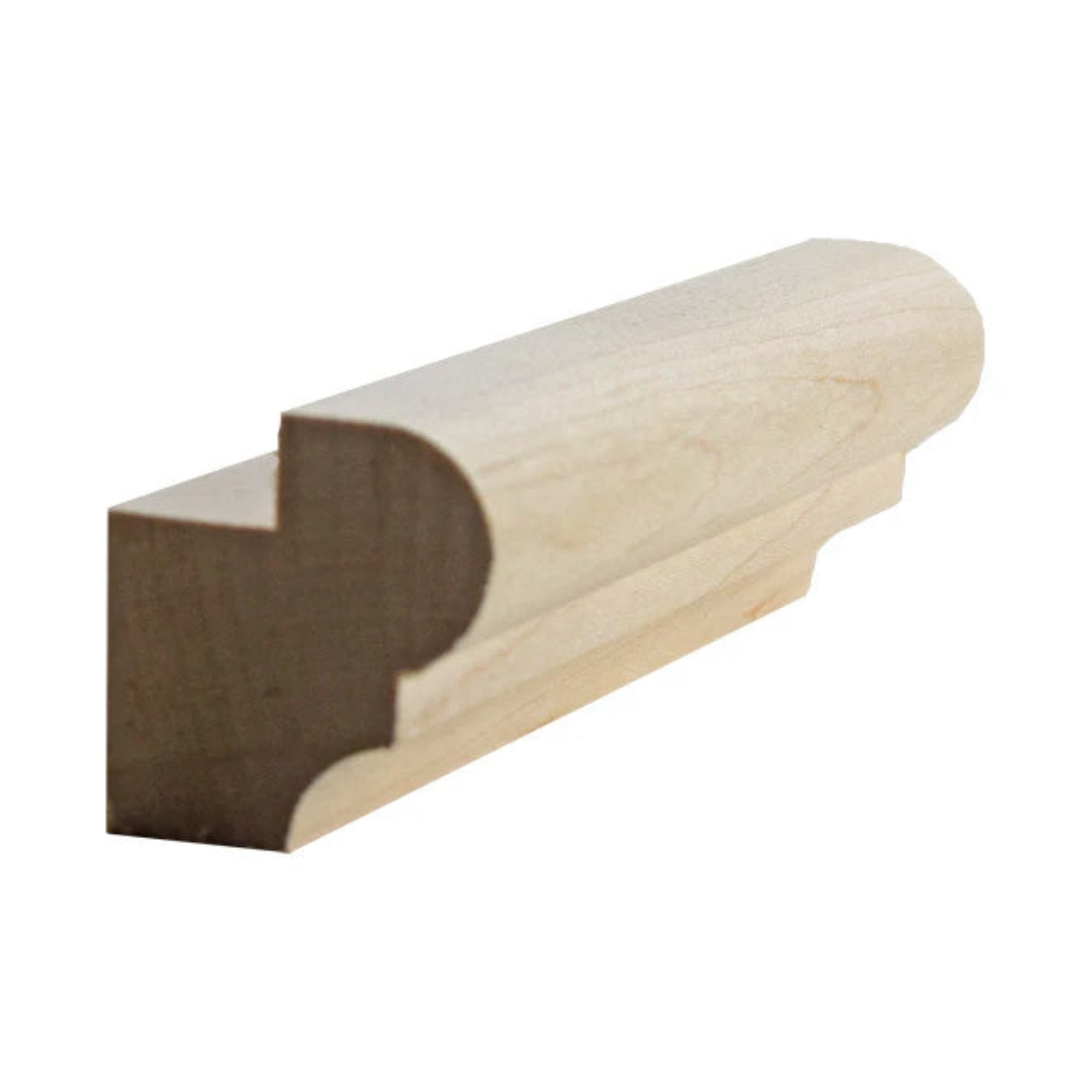 Unfinished solid hardwood kitchen cabinet light rail molding
