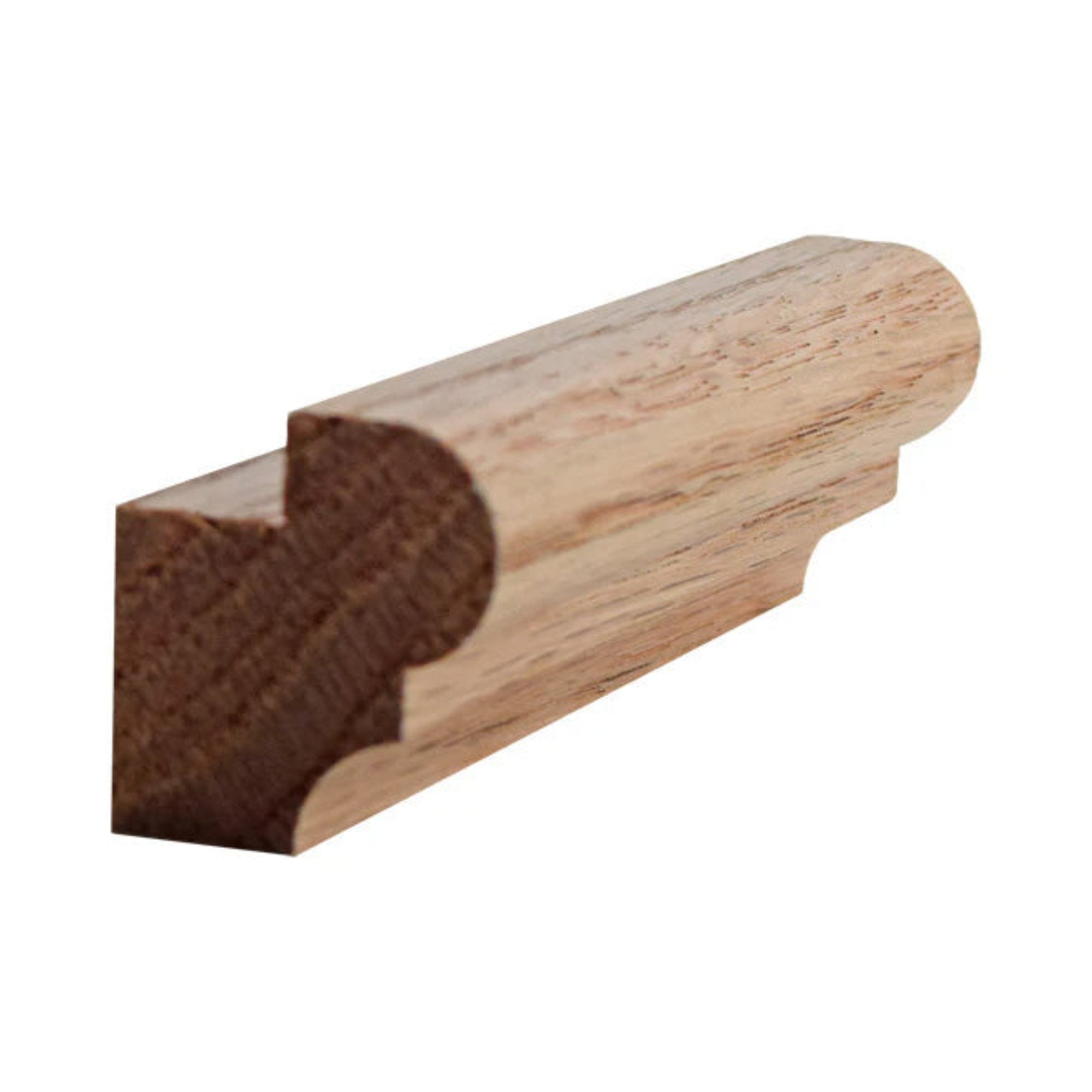 Unfinished solid hardwood kitchen cabinet light rail molding