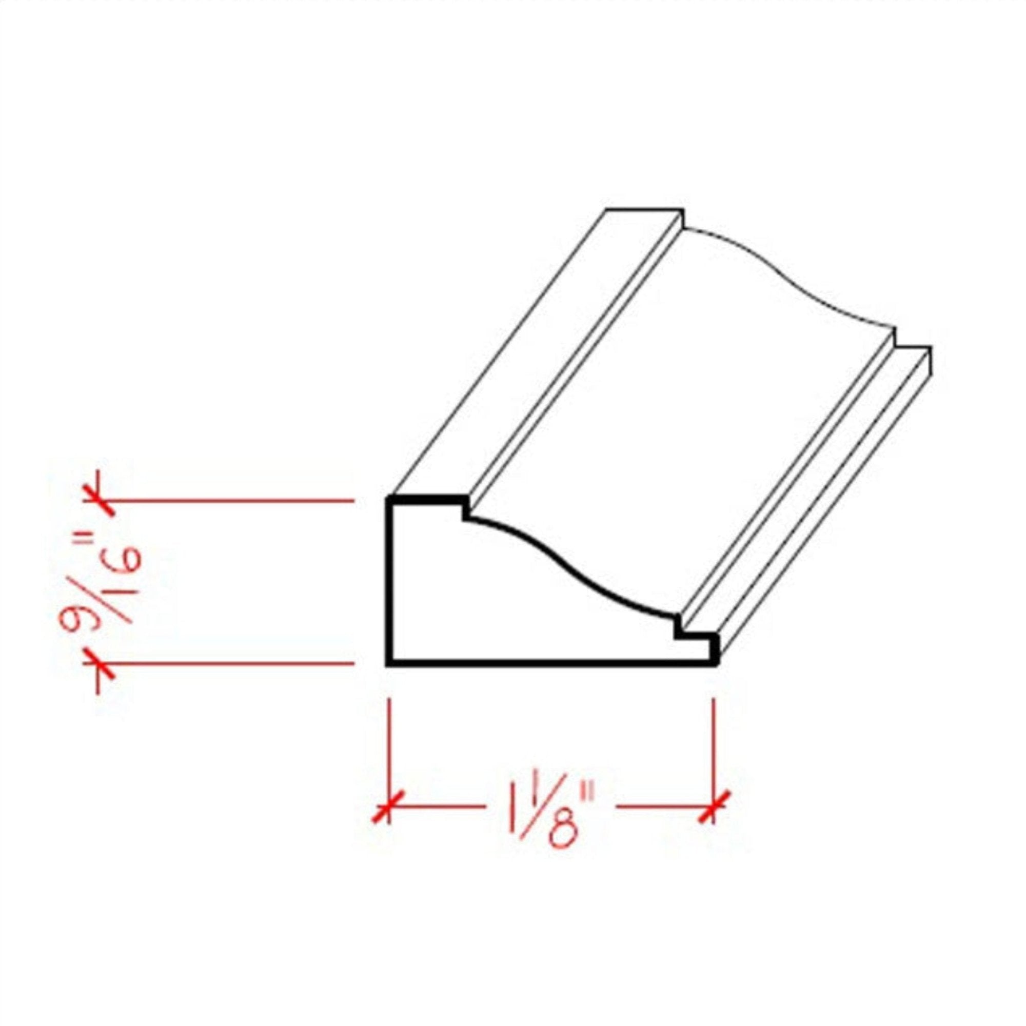 EWPM12 Colonial Panel Molding unfinished hardwood trim