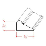 EWPM14 Colonial Panel Molding unfinished hardwood trim showing ogee profile
