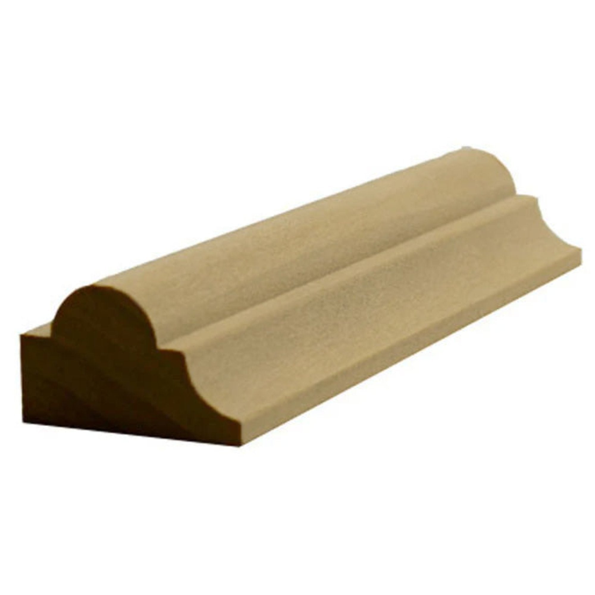 EWPM23 unfinished nose and cove panel molding 1-1/4 inch wide by 3/4 inch thick in various hardwood species