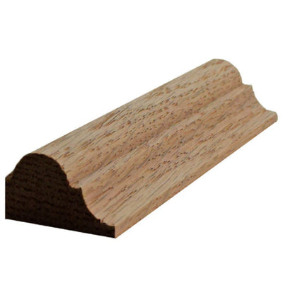 EWPM23 unfinished nose and cove panel molding 1-1/4 inch wide by 3/4 inch thick in various hardwood species
