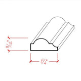 EWPM33 Nose & Cove Panel Molding unfinished solid hardwood trim