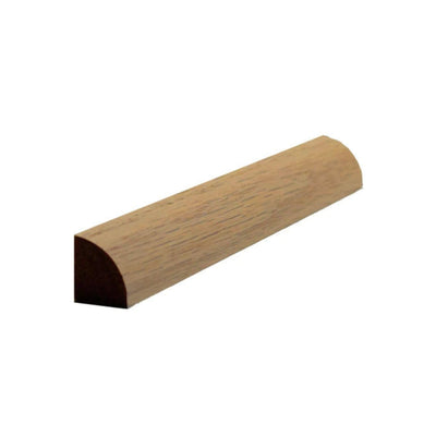Unfinished quarter round hardwood molding trim 1/2 inch by 1/2 inch in various wood types