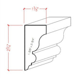EWSC13 solid hardwood crown molding unfinished in various wood types