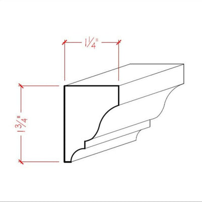 EWSC18 Solid Crown Moulding unfinished solid hardwood piece