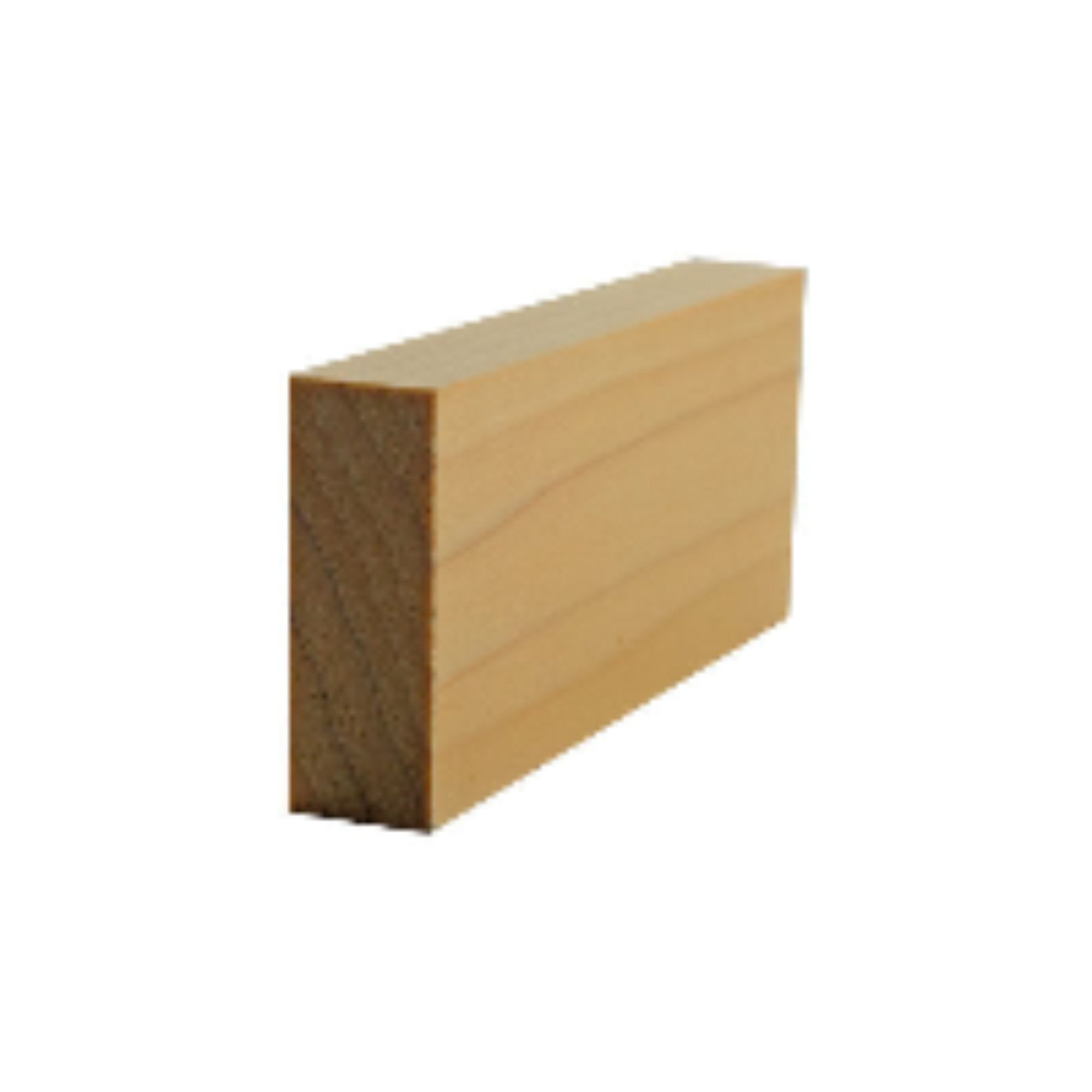 EWSS11 Square Stock 2 inch wide by 3/4 inch thick unfinished hardwood trim in various wood types