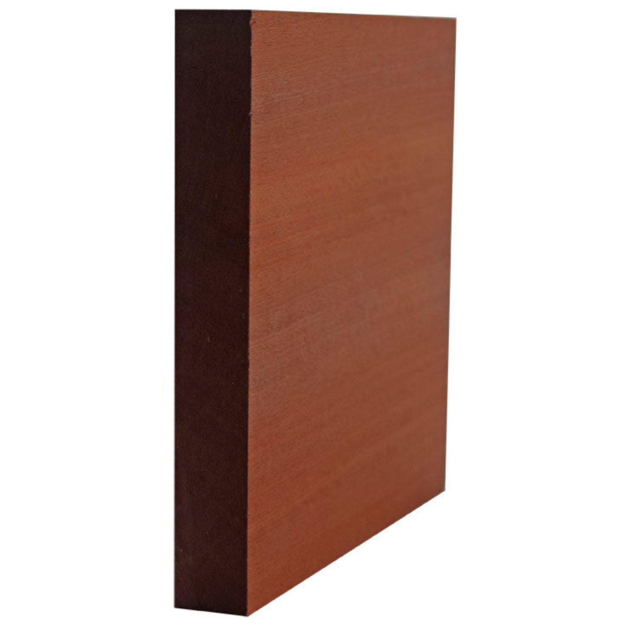 Unfinished square stock hardwood trim 5-1/4 inches wide by 3/4 inch thick in various wood types