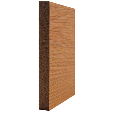 Unfinished square stock hardwood trim 7-1/4 inches wide by 3/4 inch thick