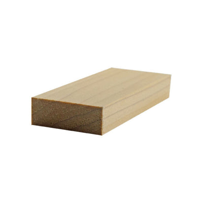 Unfinished 2 inch wide by 3/4 inch thick solid hardwood window sill molding